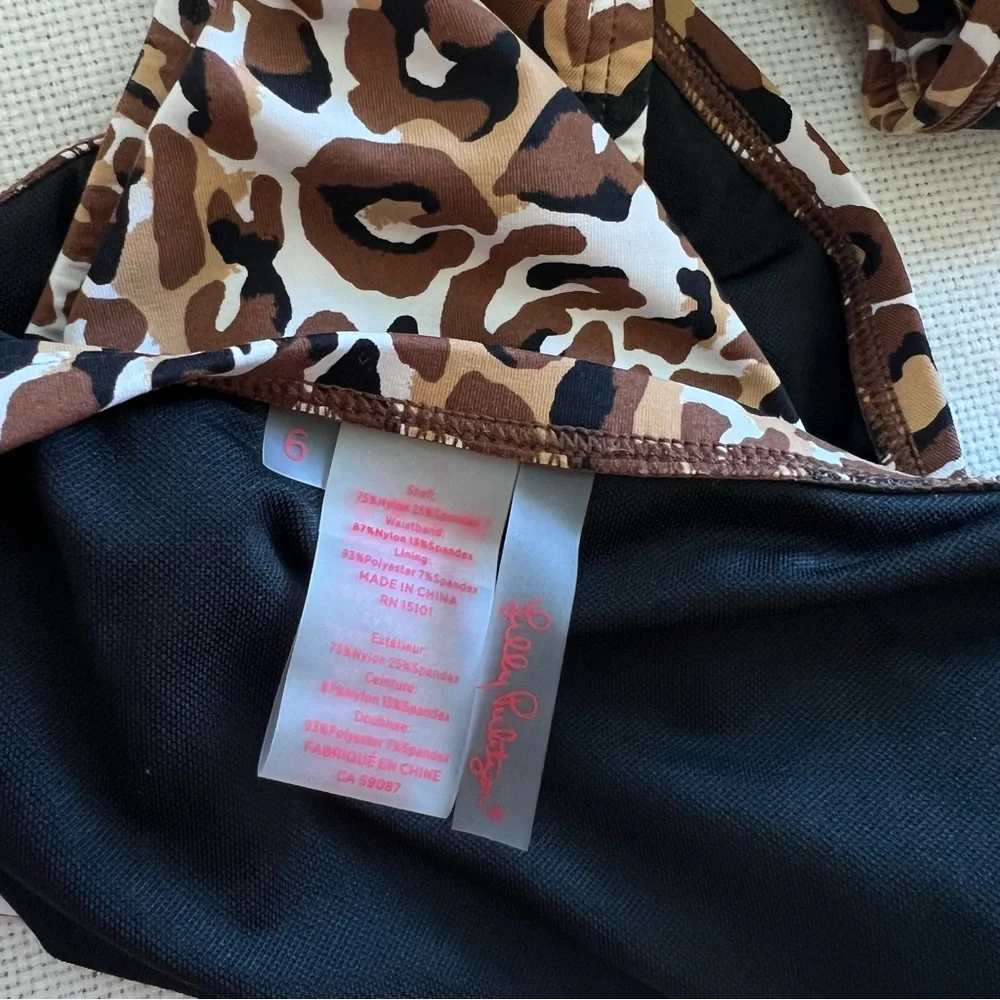 Lilly Pulitzer Spessa Top Chocolate Onyx My Favorite Spot Valyn High Rise Bottom - Picture 11 of 11